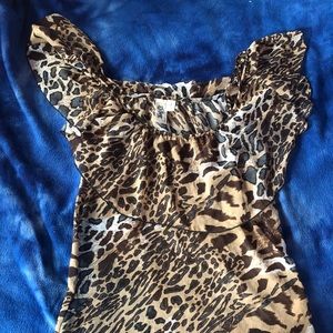 Cheetah print blouse